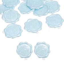 Wax Seal Stickers 12 Pcs Embossed Self Adhesive for You Sticker, Blue