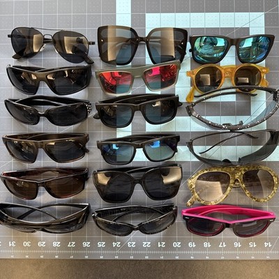 LOT OF 60! Wholesale Assorted SUNGLASSES Various Frames Brands Styles Used