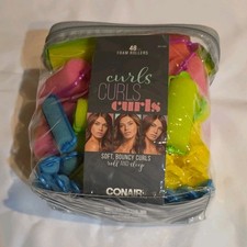 Conair 48 Foam Rollers Multicolor Comfortable Sleep Unisex All Hair Types