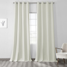 HPD Half Price Drapes Grommet Blackout Curtains for Bedroom Thermal Cross Linen