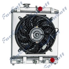 3 Rows Radiatorshroud Fan For 1992-2000 95 Honda Civic Cx Dx Ex Ek Eg Gx Hx At.