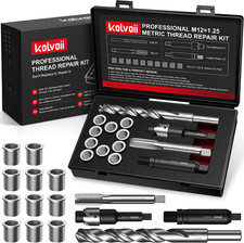 M12X1.25 Thread Repair Kit, 10 Solid 304 Stainless Steel Inserts