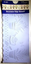 Plaid Decorator Edge Stencil 28765 Flower Pot Garden Simply Stencils Floral NOS