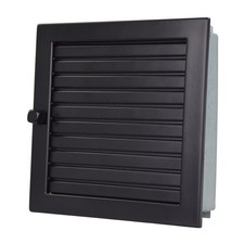 Kaltluftgitter 35x15 Cm In Schwarz – Feststehende Lamellen Für Lüftung & Ofen