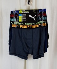 PUMA Boys 5 PACK Performance Boxer Briefs Assorted Colors Size Large