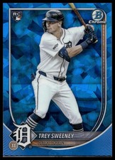 2025 Bowman Chrome Sapphire Edition Trey Sweeney #25 Rookie Detroit Tigers RC