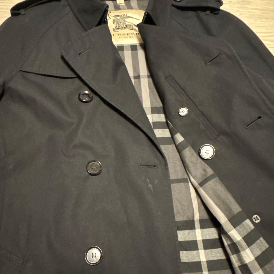 Burberry black trench coat size 50 Vintage Extremely rare Men's From Japan thumbnail 19