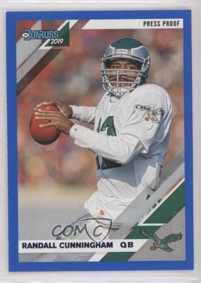 2019 Panini Donruss Press Proof Blue Randall Cunningham #209 0t2