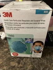 3M 1860 N95 Particulate Respirator and Surgical Mask (Box of 20)