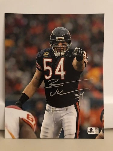BRIAN URLACHER SIGNED AUTOGRAPHED 8"X10" PHOTO CHICAGO BEARS with COA NEW