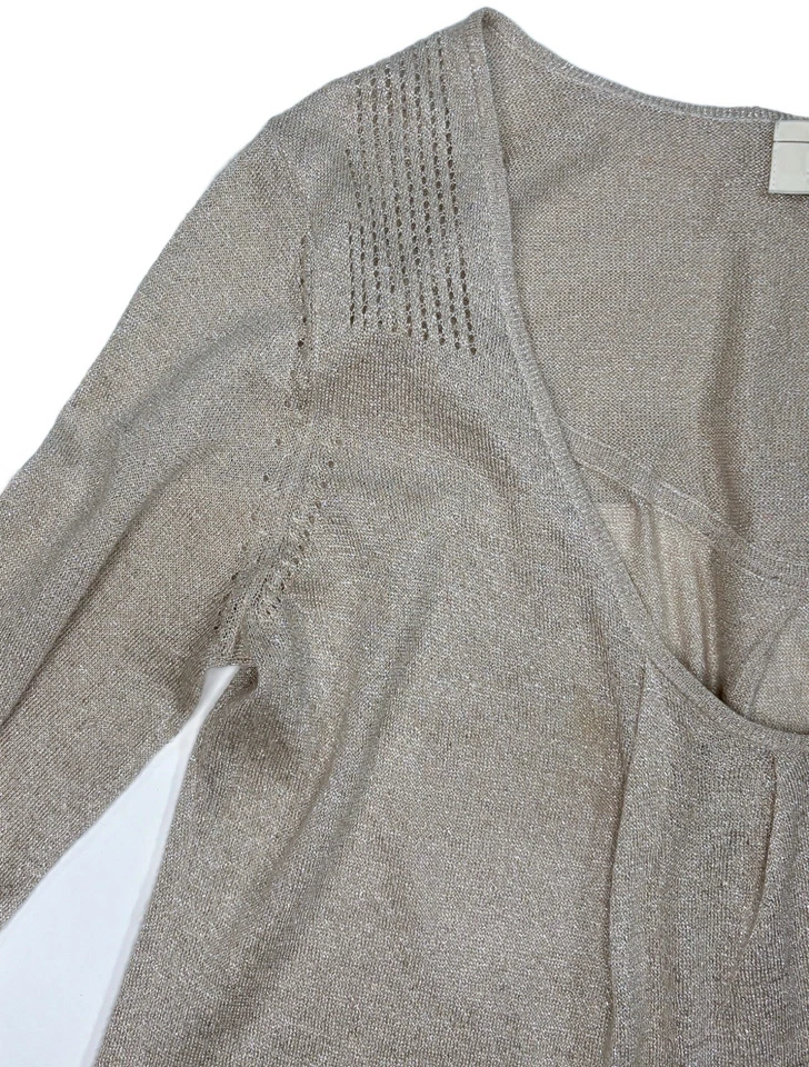 Suéter Top Anthropologie Angel Of The North Puro Brillo Ligero Mediano Foto 3 de 4