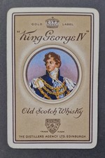 1 Vintage Swap Playing Card -  King George IV Scotch Whisky
