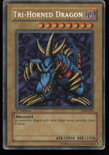 PL Tri-Horned Dragon LOB-000 The Legend of Blue Eyes White Dragon 1st Edition