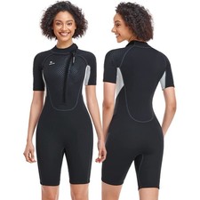 Wetsuit For Men/ Women 3mm Front Zipper Neoprene Diving Suit M