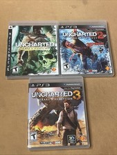 Uncharted 1, 2 & 3 Trilogy (Sony PlayStation 3, PS3) All CIB Black Label Tested