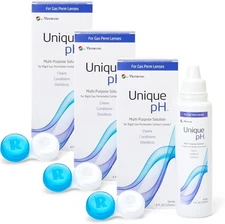 Unique pH Multi Purpose Saline Solution for RGP Contacts 3 Pack 4oz