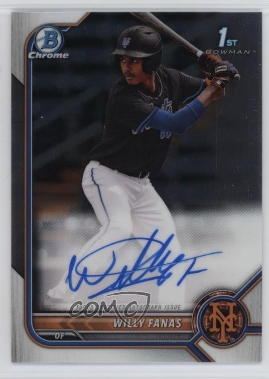 2022 Bowman Chrome Prospect Willy Fanas #CPA-WF Auto 2id