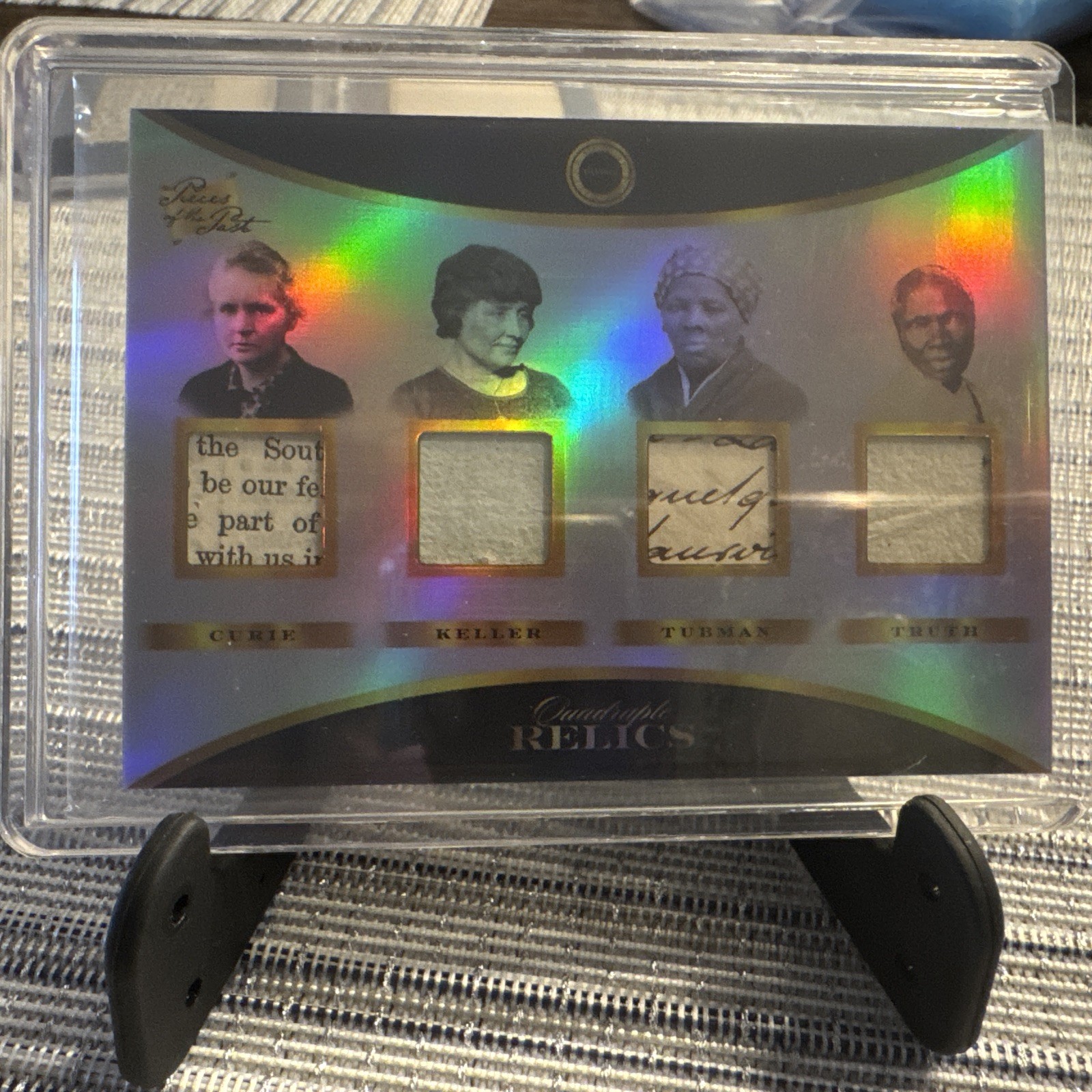 2024 Pieces of the Past 1800s Edition QUAD Relic CURIE,KELLER,TUBMAN,TRUTH