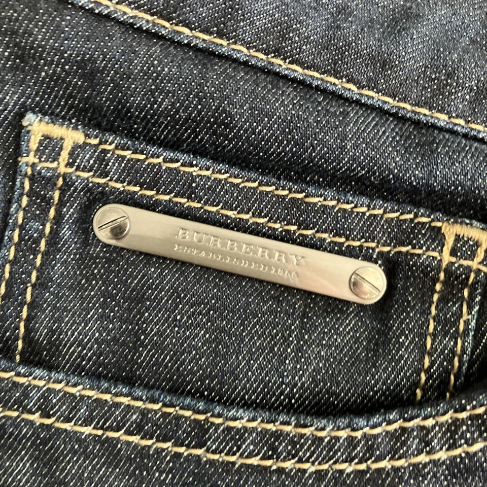 Burberry Brit Jeans Men’s 36x34 Dark Blue Cigarette Stretch Cotton Denim - Image 3 of 4