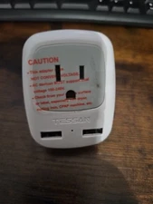 Israel Power Adapter Type H 3 Prong Grounded Travel Plug Adapter 2 USB Charger