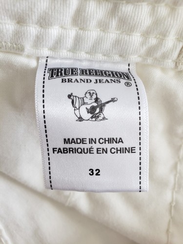 NEW Mens TRUE RELIGION Size 32 White ISAAC Casual TR Cargo SHORTS - Picture 11 of 14