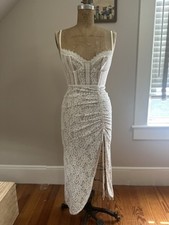NWT Urban Outfitters White Lace Slit Bustier/corset Cocktail Dress