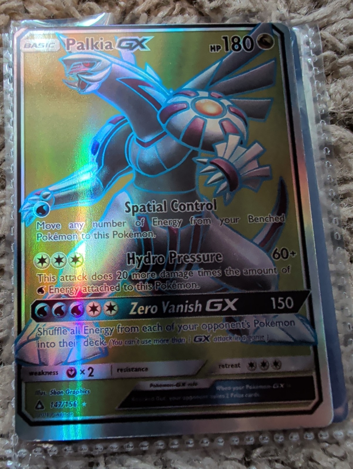 Pokemon Palkia GX Ultra Prism 147/156 Ultra Rare