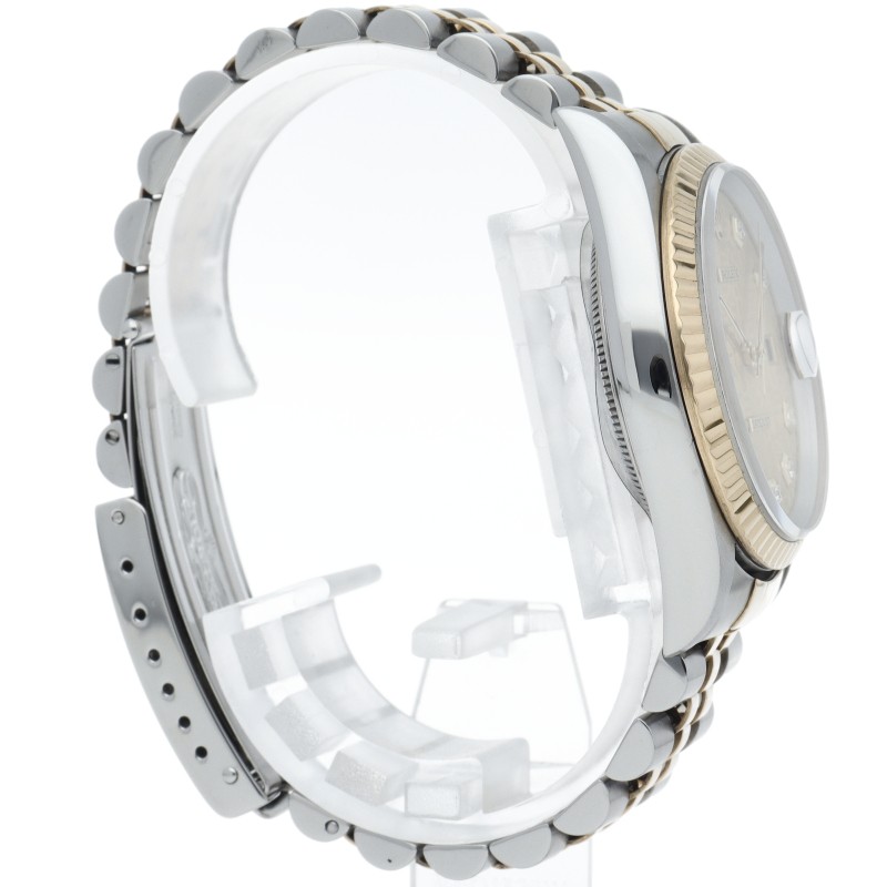 ROLEX Datejust Men's Watch 10P Diamond Computer Dial 16233G(W) K18YG/Stainle... image 4