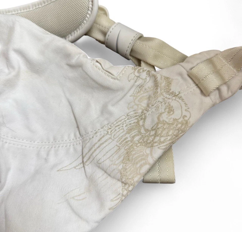Nike Sling Bag Crossbody Vintage 90s/Y2k Era Cream With Leather And Mesh - Image 2 of 4