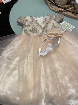 Bonnie Jean Peach Tull Party Dress 4T 