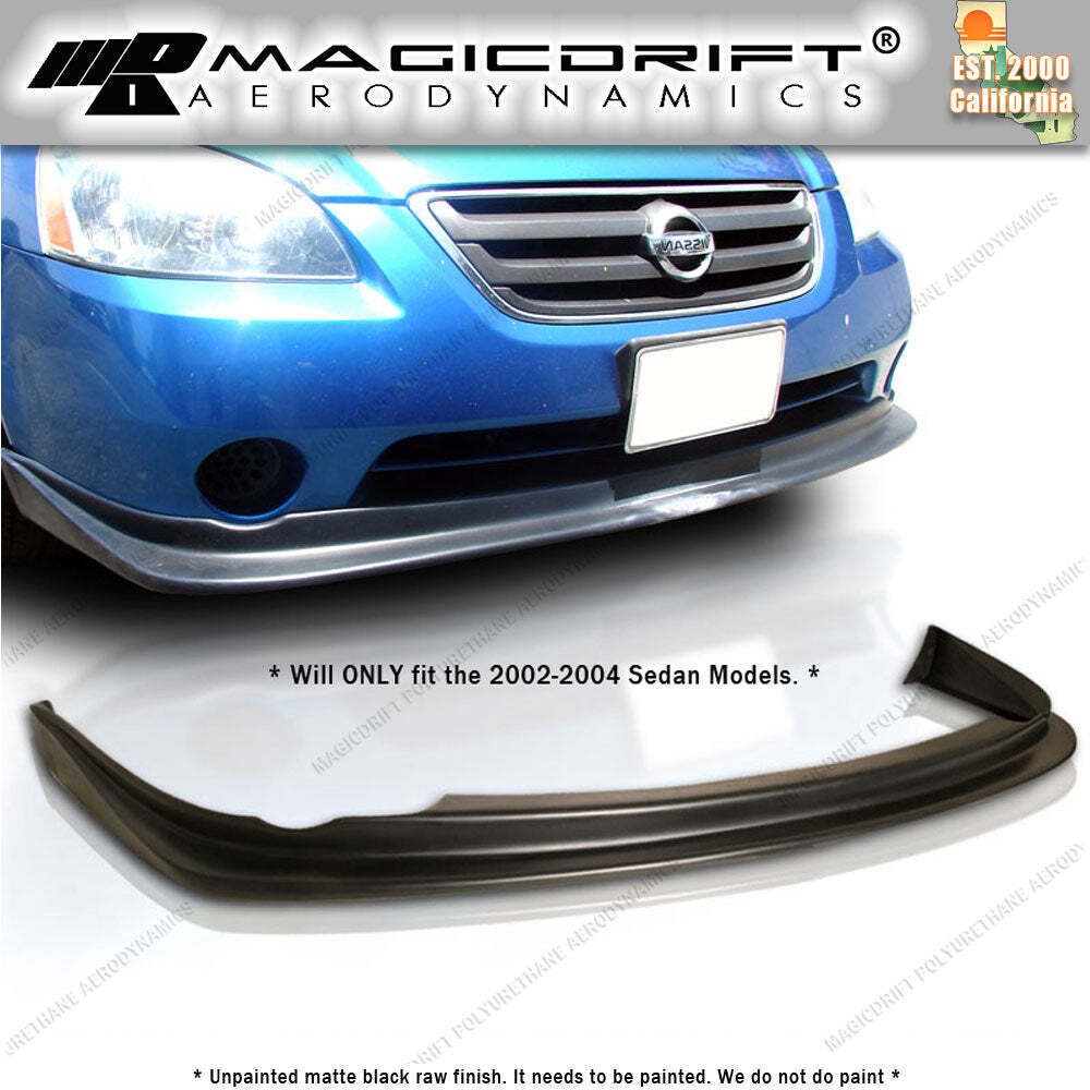 For 02 03 04 Nissan Altima Sedan Front Bumper Chin Spoiler Lip VIP