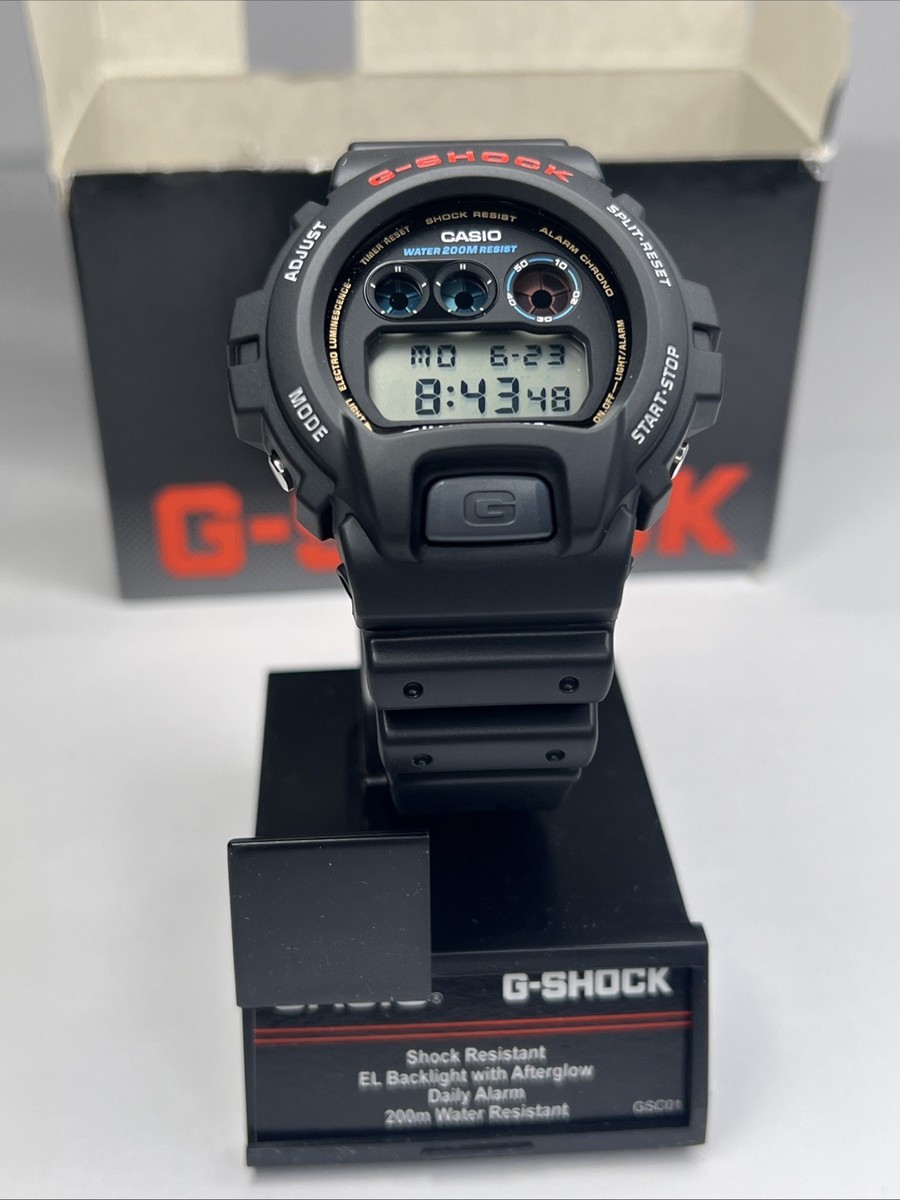 Black Casio DW6900-1VCT G-Shock Watch Calendar Stopwatch Light