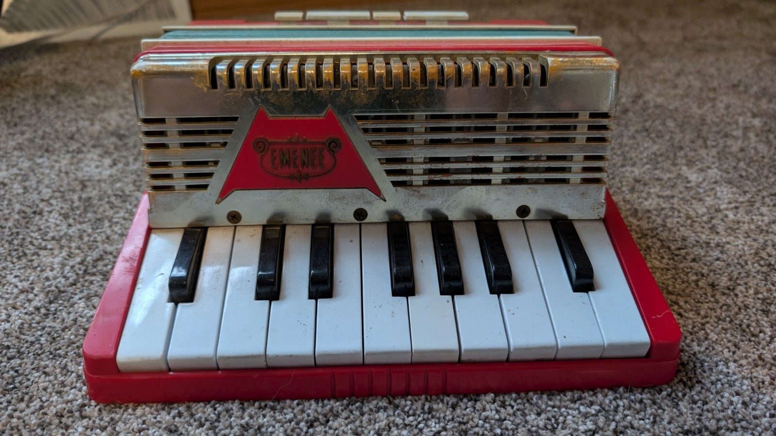 Vintage Emenee Toy Accordion 1955