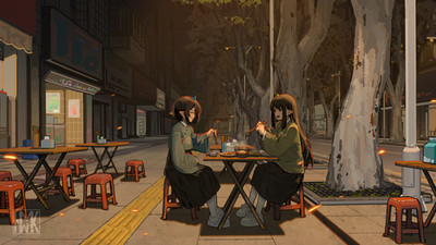 Girls Hua Ming Wink Street Food Eating Yun Play Anime Playmat Desk Mat 24x14in