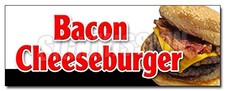36" Bacon Cheeseburger Decal Sticker - Food Truck/Restaurant Window Sign