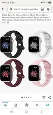 BLLIXYYN Sport Watch Band Silicone Apple 4 Pack 38/40/41/42/44/45/49/46
