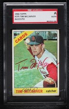SGC Authentic 1966 Topps Tim McCarver #275 Authentic Auto 7ut