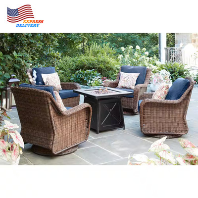 30'' 50000 BTU Coating Steel Propane Outdoor Fire Pit Table Lava Rocks & Screen