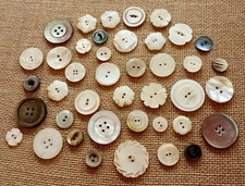 Nice! Lot Of 40 Vintage Mother of Pearl Buttons 