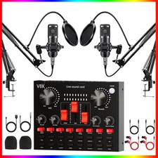 Microphone for Music Podcast Complete Home Studio Recording Kit Mixer Condenser
