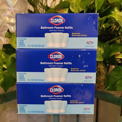 3x Clorox Bathroom Foamer Concentrated Cleaner Refills Refillable Spray Bottle 9