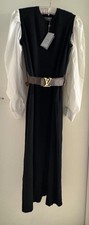 Long Knit Dress with Puff Sleeves