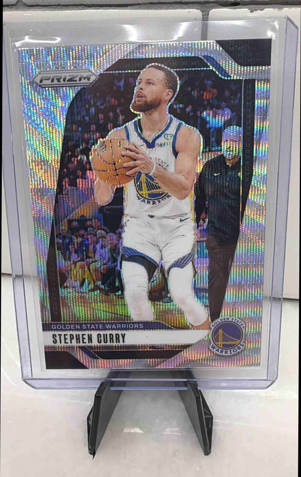 2024-25 Panini Basketball Prizm Stephen Curry Wave #134 Golden State Warriors