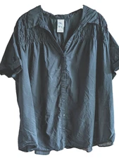 Woman’s Top Just My Size 4X 26-28 Sheer Lightweight Classic Capsule Minimalist