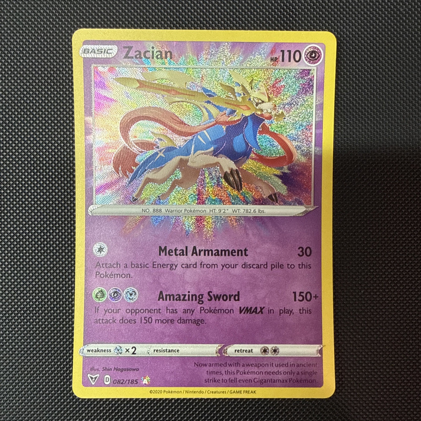 Zacian 082/185 Vivid Voltage Amazing Rare Pokemon TCG NM 