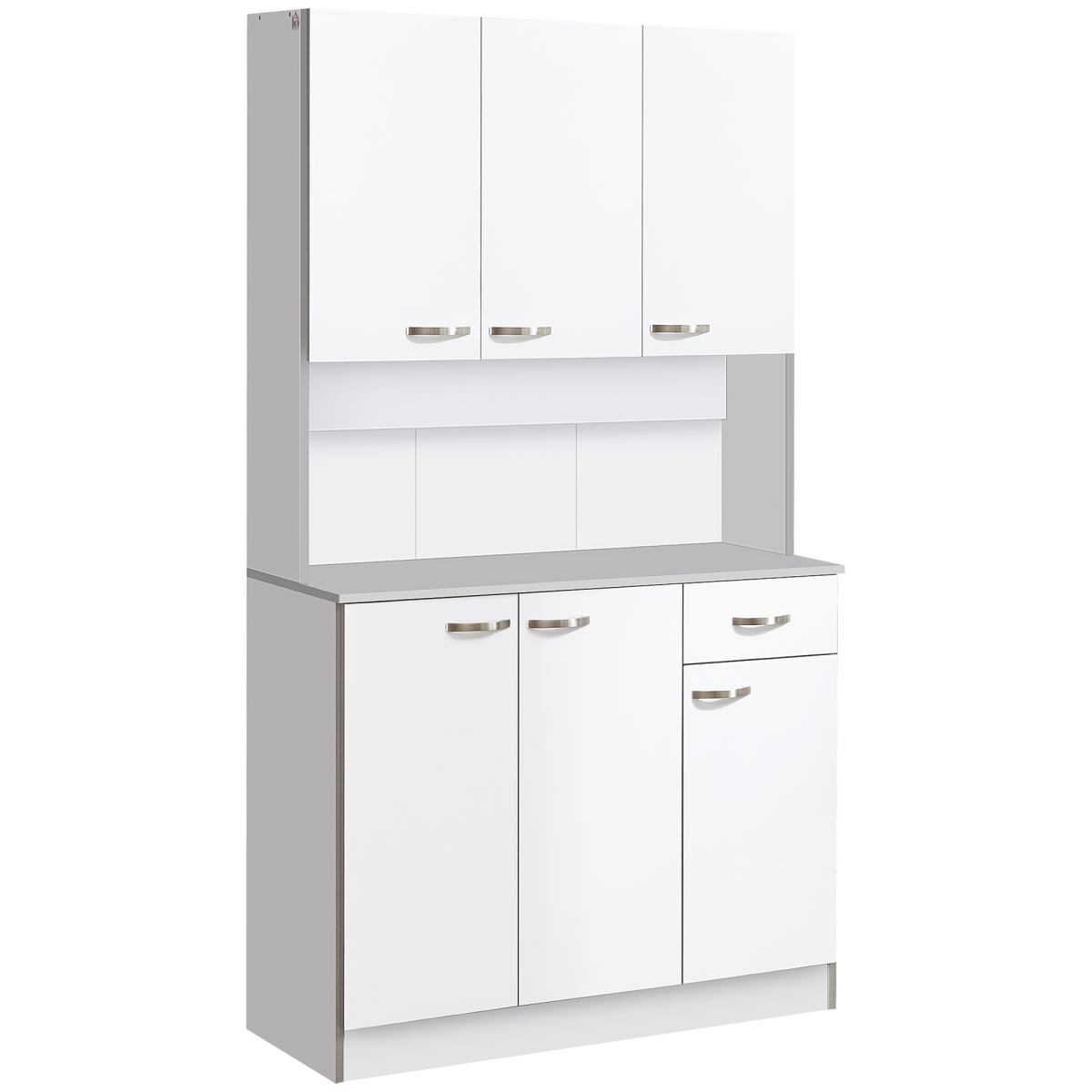 Rackhams Cream/White Freestanding Kitchen Cupboard, Storage Cabinet With Doors - Image 2