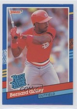 1991 Donruss Rated Rookie Bernard Gilkey (4 Patterns on Card Right) #30 0a6. rookie card picture