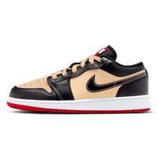 Big Kid's Air Jordan 1 Low SE "Pizza" Sesame/Black-Fire Red-White HQ2016 200 