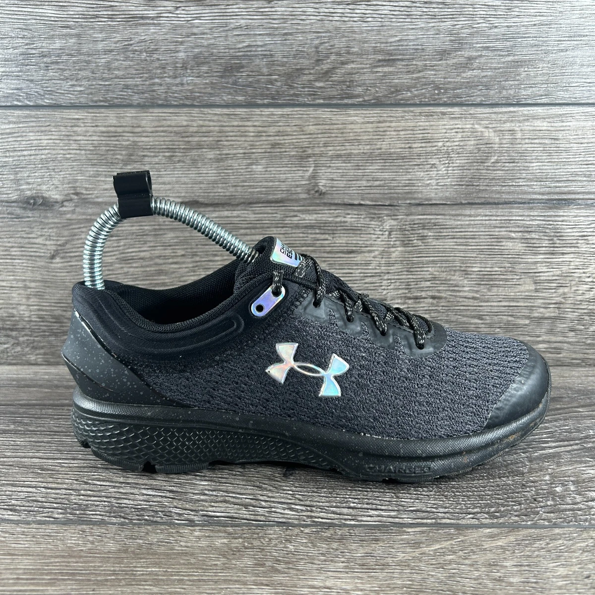 Under Armour Charged Escape 3 Sneakers Womens Size 6 Black Running Shoes  Lace Up