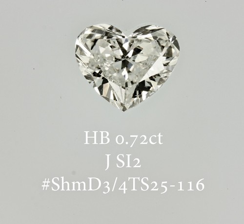 Heart Diamond 0.72Ct J SI2 Loose Natural Engagement Valentine's Day Ring Pendant - Picture 11 of 12